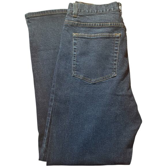 Caslon Mid-Rise Straight Leg Jeans Women’s Size 12 Dark Wash Comfort Office Work - Picture 10 of 12